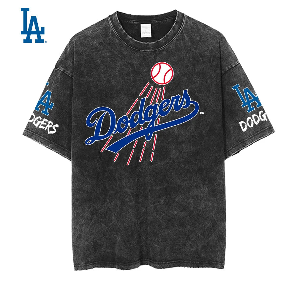 [FLASH SALE] NEW CUSTOMIZED MLB02 LAD LOS ANGELES DODGERS MULTICOLOR WASHED TEE