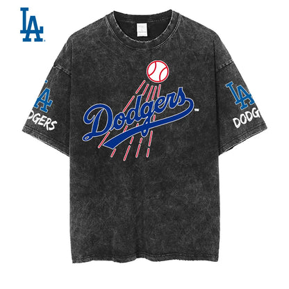 [FLASH SALE] NEW CUSTOMIZED MLB02 LAD LOS ANGELES DODGERS MULTICOLOR WASHED TEE