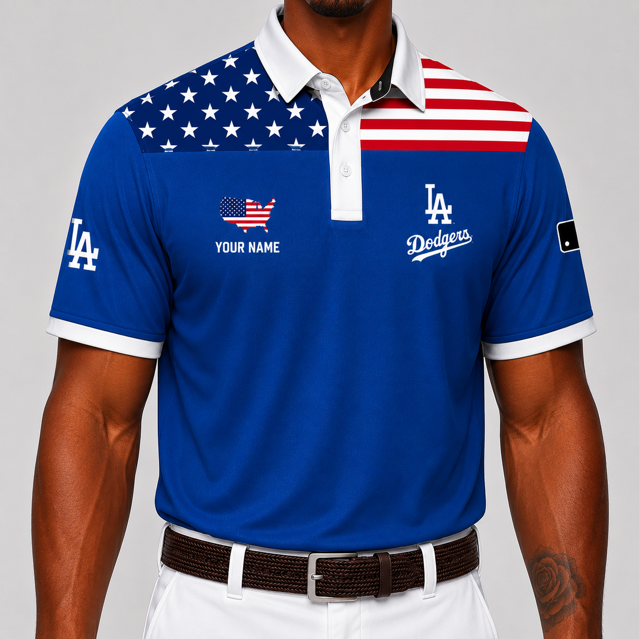 LIMITED EDITION - NEW CUSTOMIZED MLB02 LAD LOS ANGELES DODGERS POLO SHIRT, ZIP POLO SHIRT & T-SHIRTS