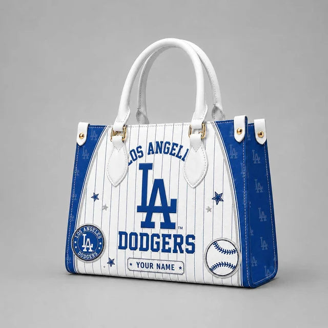 [FLASH SALE] NEW CUSTOMIZED MLB02 LAD LOS ANGELES DODGERS LEATHER HANDBAG