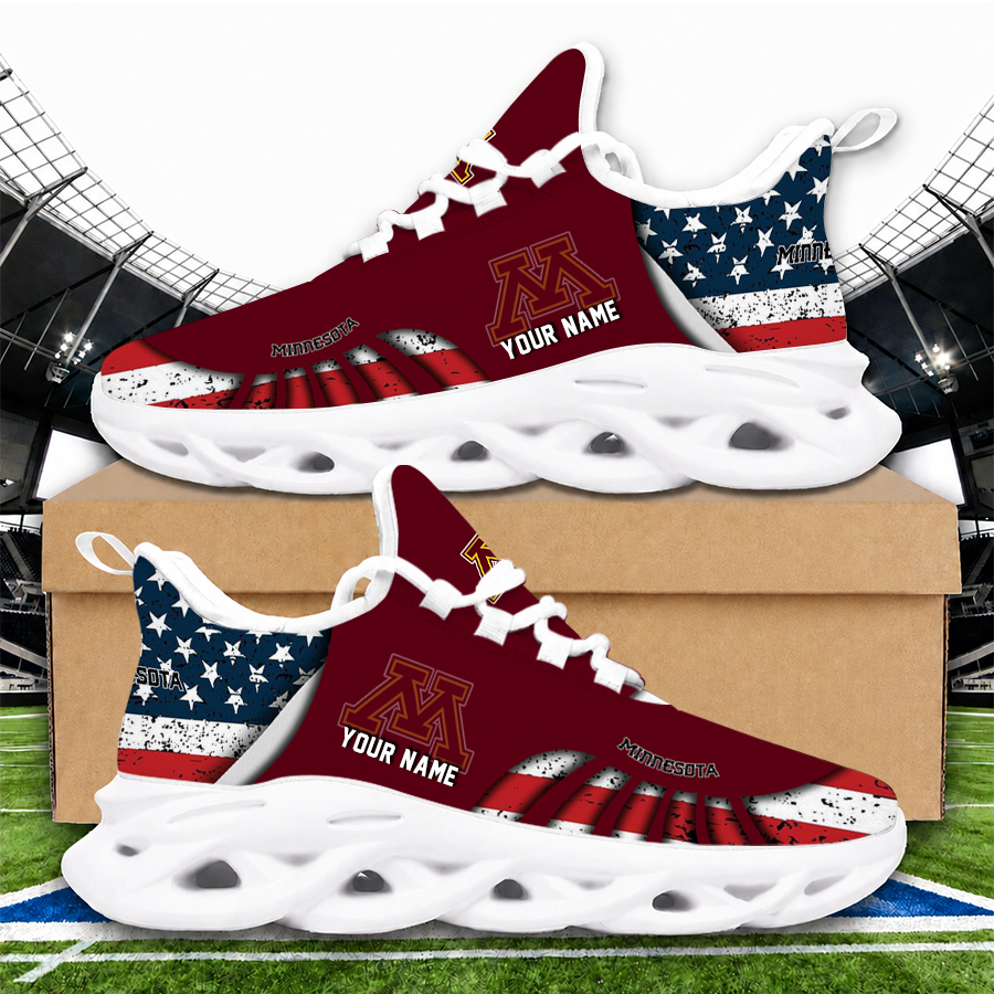 [FAN FAVORITE] NEW CUSTOMIZED NCAA MFF02 MGG MINNESOTA GOLDEN GOPHERS UNISEX CLUNKY SNEAKERS