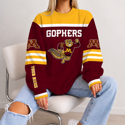[FAN FAVORITE] NEW CUSTOMIZED NCAA MFF02 MGG MINNESOTA GOLDEN GOPHERS UNISEX SWEATSHIRT