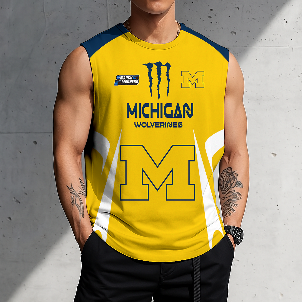 LIMITED DROP - NEW CUSTOMIZED | NCAA MAM02 MIW MI WOLVERINES MEN'S GYM SHIRT