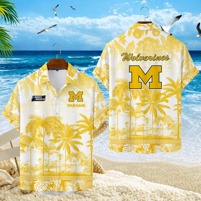 LIMITED EDITION - NEW CUSTOMIZED MAM02 MIW MICHIGAN WOLVERINES UNISEX HAWAIIAN SHIRT