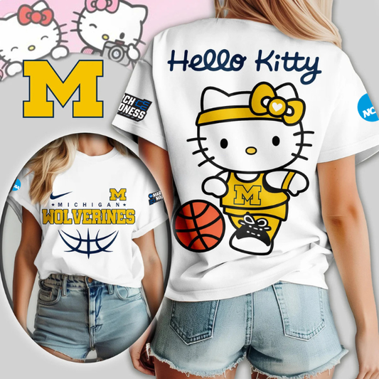 LIMITED EDITION - NEW CUSTOMIZED MAM NCAA02 MIW MI WOLVERINES HELLO KITTY T-SHIRT, SWEATSHIRT, HOODIE & ZIP HOODIE