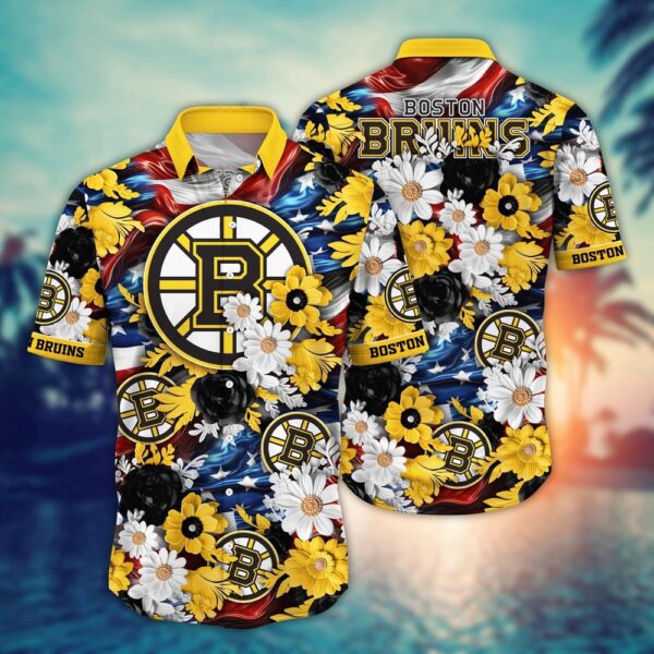VIRAL EDITION - NEW CUSTOMIZED NHL02 BTB BOSTON BRUINS INDEPENDENCE DAY UNISEX HAWAIIAN SHIRT