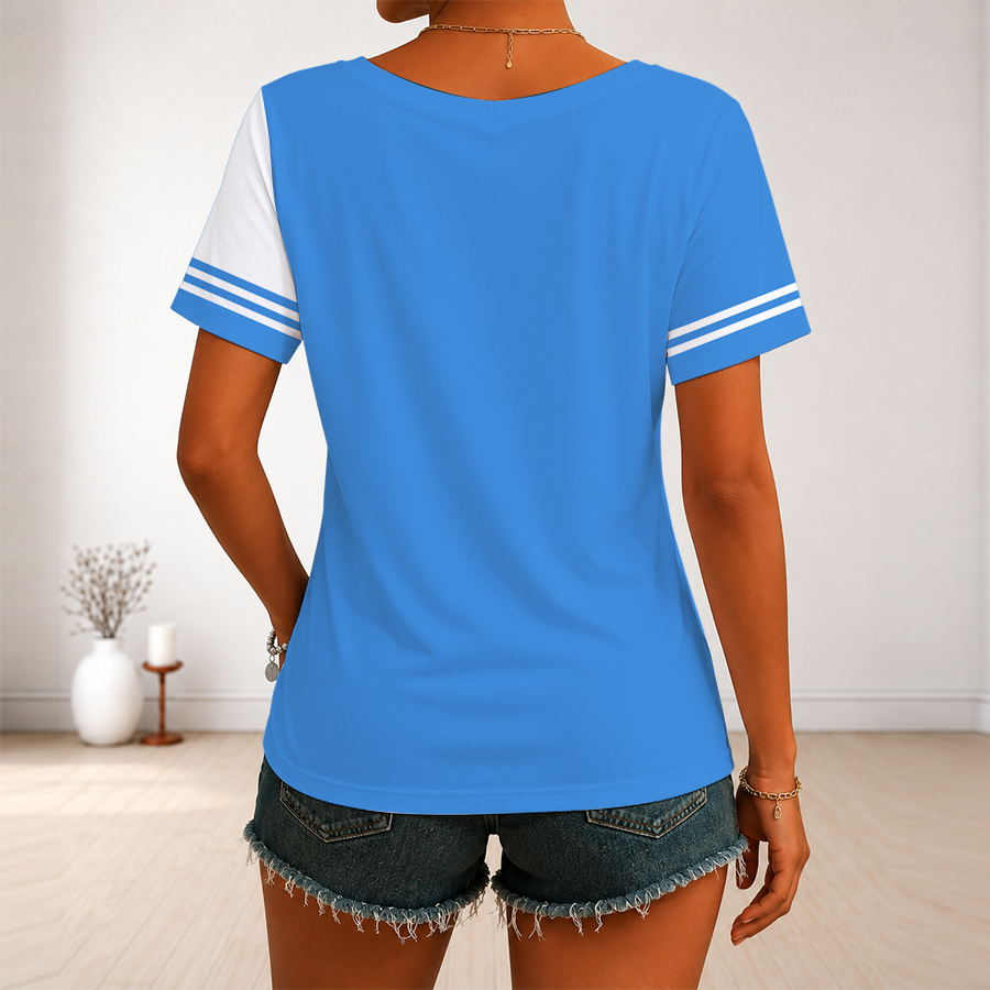 [FAN FAVORITE] NEW CUSTOMIZED WNBA02 CCS CHICAGO SKY V-NECK FEMALE SHIRT