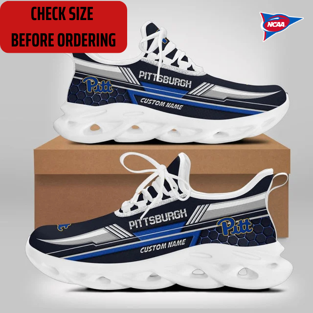 ELITE EDITION - NEW CUSTOMIZED NCAA FBS02 PIP PITTSBURGH PANTHERS CLUNKY SNEAKERS