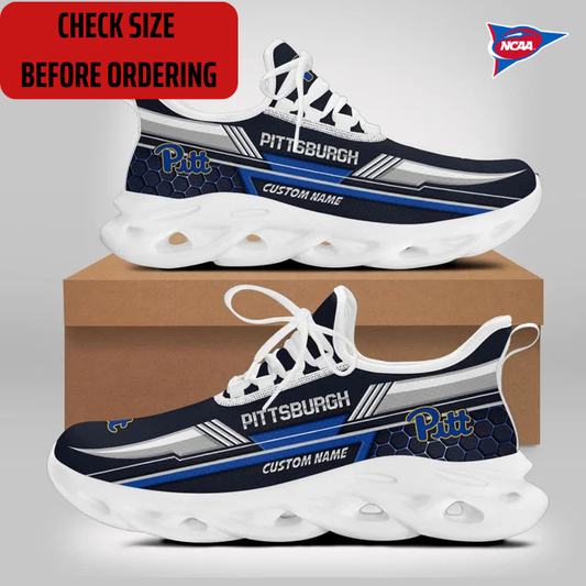 ELITE EDITION - NEW CUSTOMIZED NCAA FBS02 PIP PITTSBURGH PANTHERS CLUNKY SNEAKERS