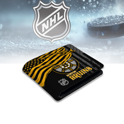[SUPER SALE ] NEW CUSTOMIZED NHL02 BTB BOSTON BRUINS LEATHER WALLET