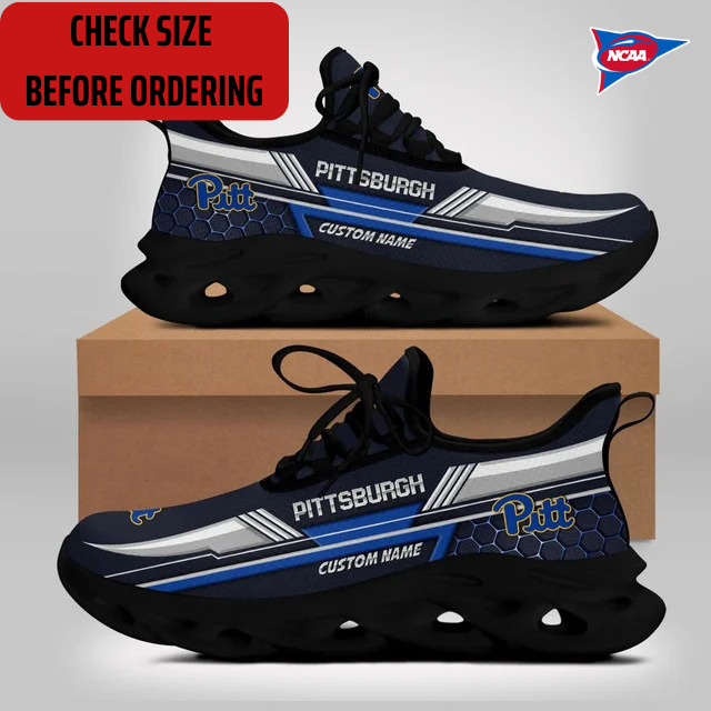 ELITE EDITION - NEW CUSTOMIZED NCAA FBS02 PIP PITTSBURGH PANTHERS CLUNKY SNEAKERS
