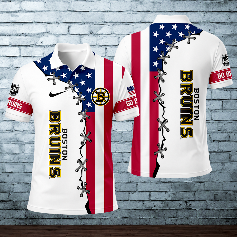 LIMITED EDITION - NEW CUSTOMIZED NHL02 BTB BOSTON BRUINS POLO SHIRT