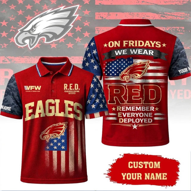 VIRAL EDITON - NEW CUSTOMIZED NFL02 PPE PHILADELPHIA EAGLES INDEPENDENCE DAY POLO SHIRT, ZIP POLO SHIRT & T-SHIRTS