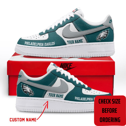 ELITE EDITION - NEW CUSTOMIZED NFL02 PPE PHILADELPHIA EAGLES AF1 SHOES