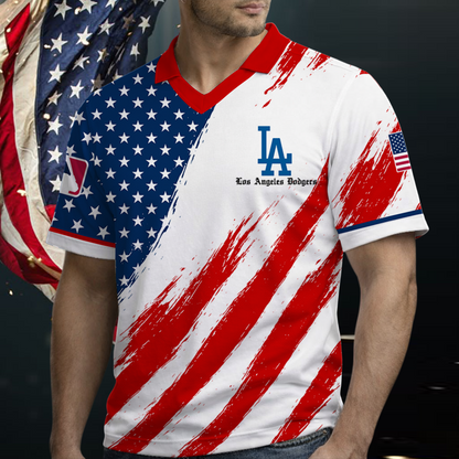 [FLASH SALE] NEW CUSTOMIZED MLB02 LAD LOS ANGELES DODGERS POLO SHIRT