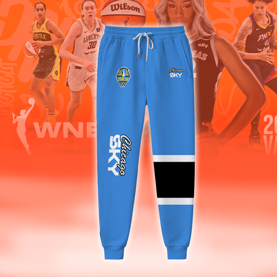 [FAN FAVORITE] NEW CUSTOMIZED WNBA02 CCS CHICAGO SKY SWEATPANTS