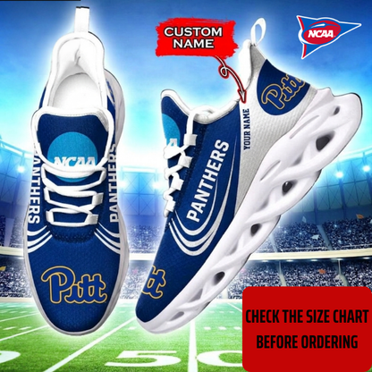 ELITE EDITION - NEW CUSTOMIZED NCAA FBS02 PIP PITTSBURGH PANTHERS CLUNKY SNEAKERS