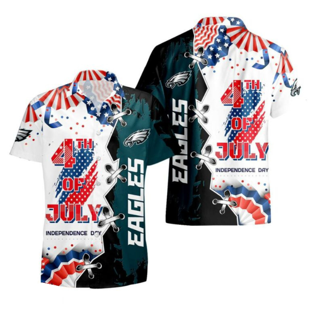 MEGA SALE - NEW CUSTOMIZED NFL02 PPE PHILADELPHIA EAGLES INDEPENDENCE DAY HAWAIIAN SHIRT