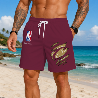 LIMITED EDITION - NEW CUSTOMIZED NBA02 CCA CLEVELAND CAVALIERS SHORT PANTS