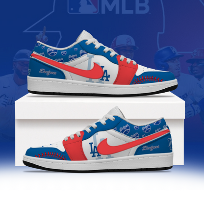 LIMITED EDITION - NEW CUSTOMIZED MLB02 LAD LOS ANGELES DODGERS AIR JORDAN LOW SHOES