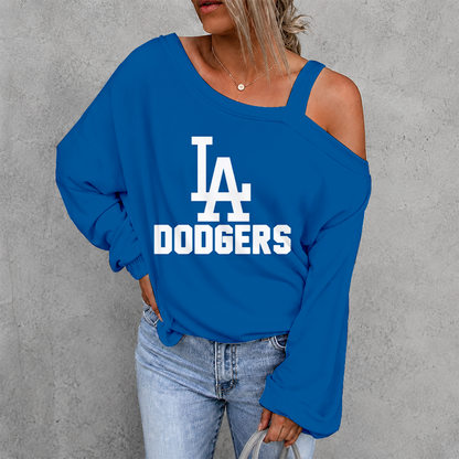 [FLASH SALE] NEW CUSTOMIZED MLB02 LAD LOS ANGELES DODGERS DROP SHOULDER SWEATSHIRT