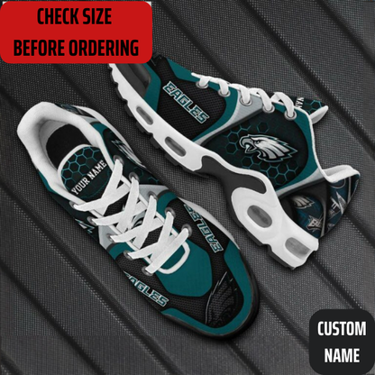 VIRAL EDITION - NEW CUSTOMIZED NFL02 PPE PHILADELPHIA EAGLES AIR MAX PLUS SNEAKERS
