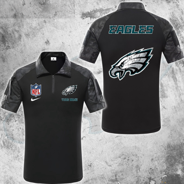 ELITE EDITION - NEW CUSTOMIZED NFL02 PPE PHILADELPHIA EAGLES POLO SHIRT, ZIP POLO SHIRT & T-SHIRTS