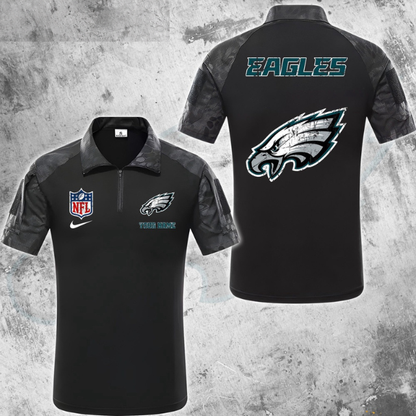 ELITE EDITION - NEW CUSTOMIZED NFL02 PPE PHILADELPHIA EAGLES POLO SHIRT, ZIP POLO SHIRT & T-SHIRTS