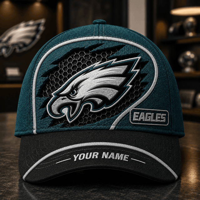 SPECIAL EDITION - NEW CUSTOMIZED NFL02 PPE PHILADELPHIA EAGLES CLASSIC CAP