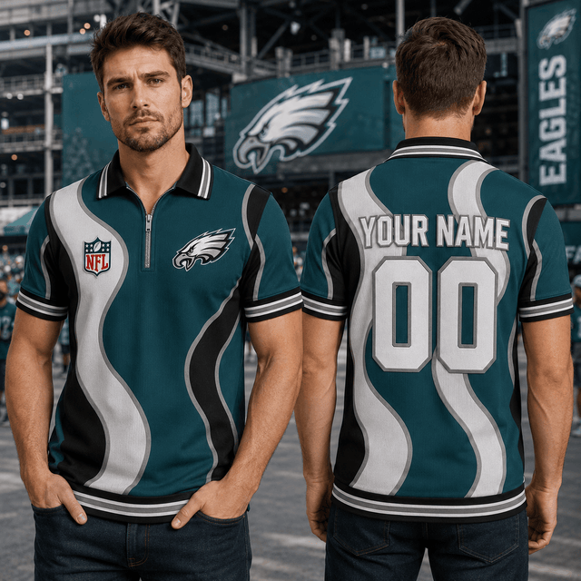EXCLUSIVE EDITION - NEW CUSTOMIZED NFL02 PPE PHILADELPHIA EAGLES POLO SHIRT, ZIP POLO SHIRT, T-SHIRT, HOODIE, ZIP HOODIE & SWEATSHIRT