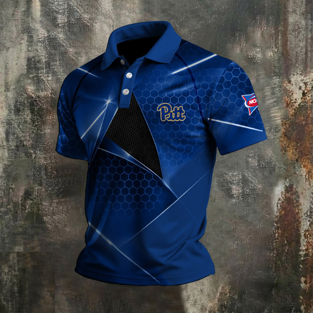 VIRAL EDITION - NEW CUSTOMIZED NCAA FBS02 PIP PITTSBURGH PANTHERS POLO SHIRT, ZIP POLO SHIRT & T-SHIRTS