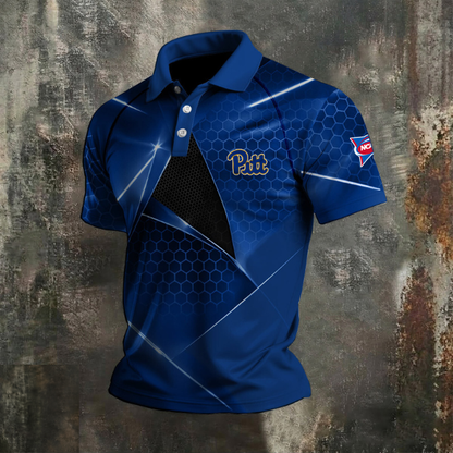 VIRAL EDITION - NEW CUSTOMIZED NCAA FBS02 PIP PITTSBURGH PANTHERS POLO SHIRT, ZIP POLO SHIRT & T-SHIRTS