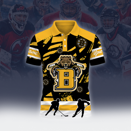 [SUPER SALE] NEW CUSTOMIZED NHL02 BTB BOSTON BRUINS POLO SHIRT