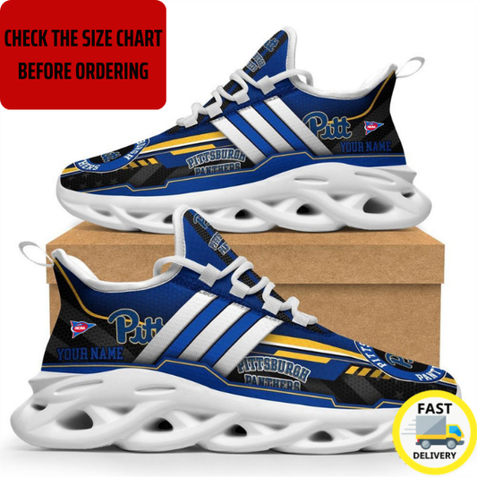 ELITE EDITION - NEW CUSTOMIZED NCAA FBS02 PIP PITTSBURGH PANTHERS CLUNKY SNEAKERS