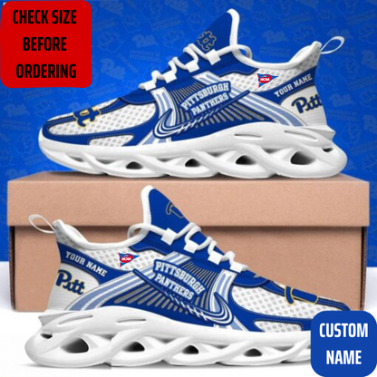 VIRAL EDITION - NEW CUSTOMIZED NCAA FBS02 PIP PITTSBURGH PANTHERS CLUNKY SNEAKERS