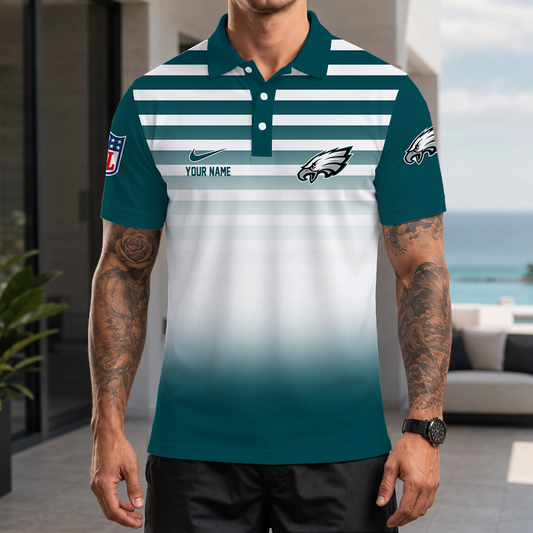 [SPECIAL OFFER] NEW CUSTOMIZED NFL02 PPE PHILADELPHIA EAGLES POLO SHIRT