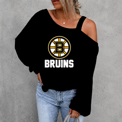 [SUPER SALE] NEW CUSTOMIZED NHL02 BTB BOSTON BRUINS DROP SHOULDER SWEATSHIRT