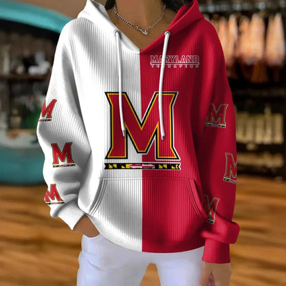 [FAN FAVORITE] NEW CUSTOMIZED NCAA CFH02 MLT MARYLAND TERRAPINS RIBBED HOODIE & SWEATSHIRT