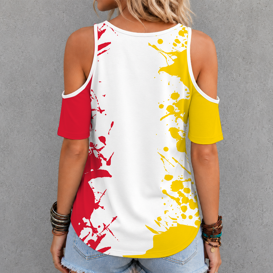 [FAN FAVORITE] NEW CUSTOMIZED NCAA CFH02 MLT MARYLAND TERRAPINS CRISS CROSS V-NECK TOP