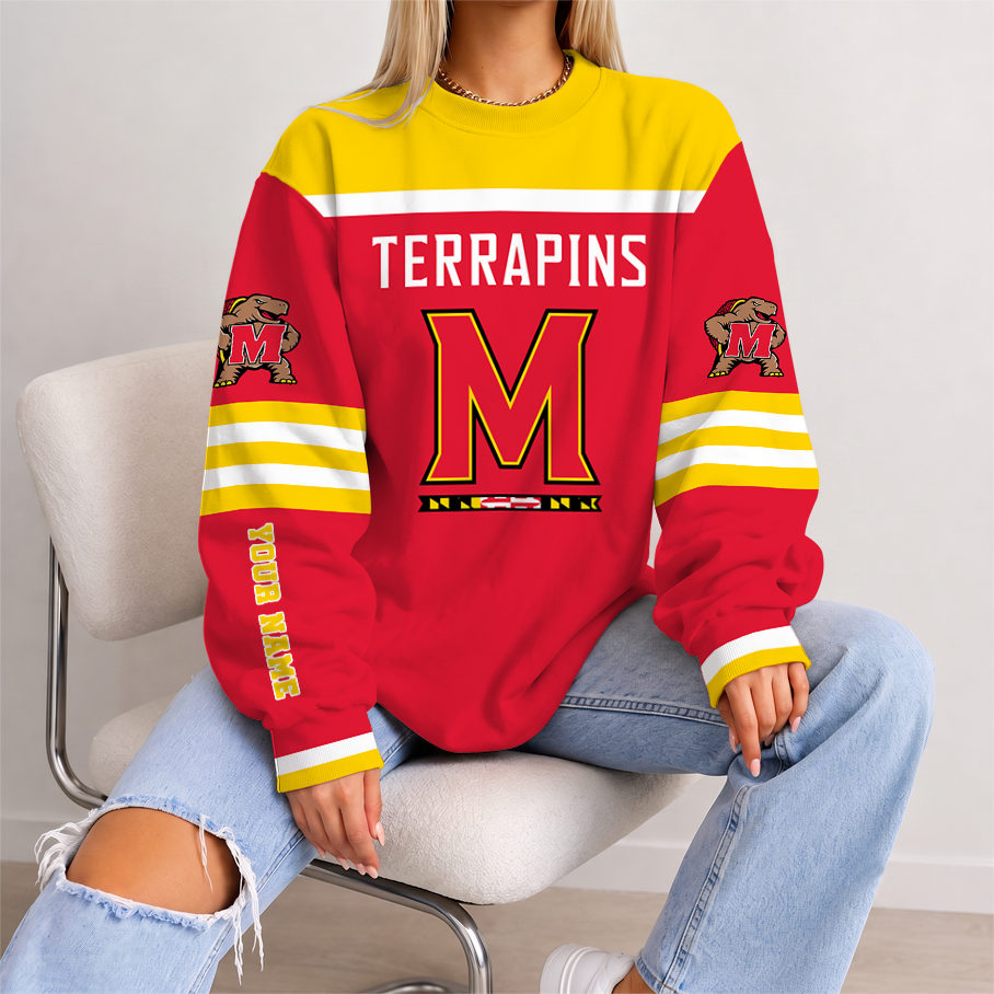 [FAN FAVORITE] NEW CUSTOMIZED NCAA CFH02 MLT MARYLAND TERRAPINS UNISEX SWEATSHIRT