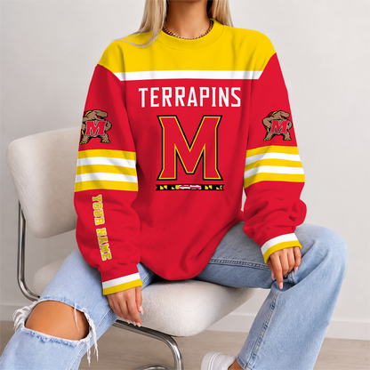 [FAN FAVORITE] NEW CUSTOMIZED NCAA CFH02 MLT MARYLAND TERRAPINS UNISEX SWEATSHIRT