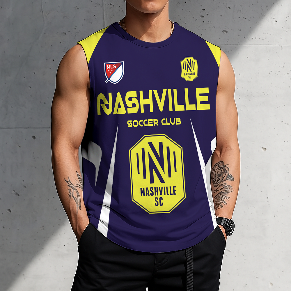 LIMITED EDITION - NEW CUSTOMIZED MLS02 NSC NASHVILLE TANK TOP & GYM SHIRT