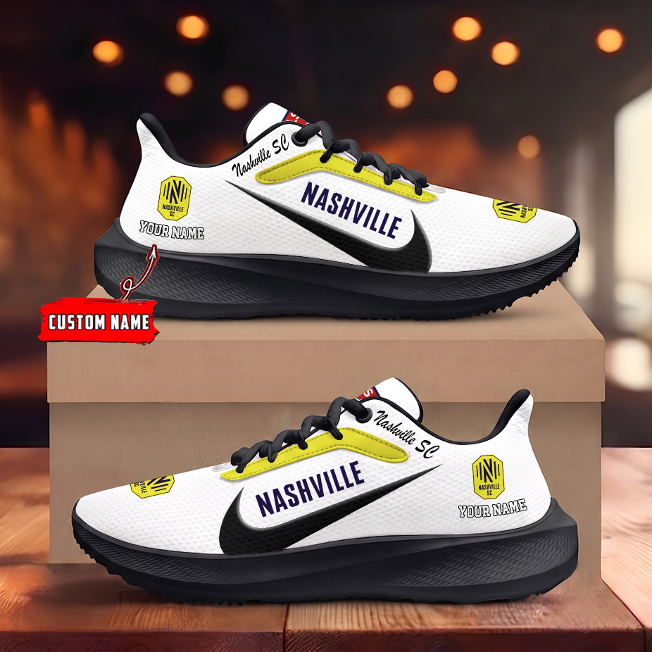 [FAN EXCLUSIVE] NEW CUSTOMIZED MLS02 NSC NASHVILLE SC ROAD RUNNING SHOES