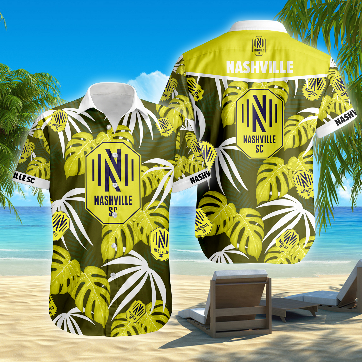 ENDING TODAY - NEW CUSTOMIZED MLS02 NSC NASHVILLE SC UNISEX HAWAIIAN SHIRT