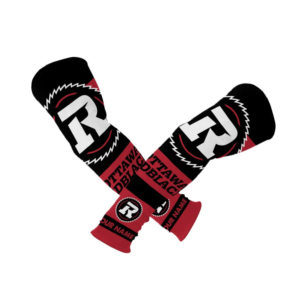 [FAN EXCLUSIVE] NEW CUSTOMIZED CFL02 OTT OTTAWA REDBLACKS SUN ARM SLEEVES