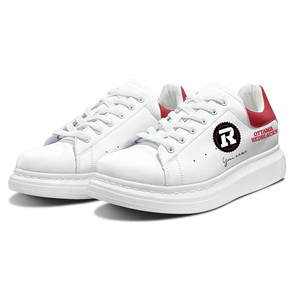 [FAN EXCLUSIVE] NEW CUSTOMIZED CFL02 OTT OTTAWA REDBLACKS MCQUEEN SHOES