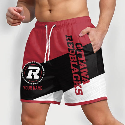 [FAN EXCLUSIVE] NEW CUSTOMIZED CFL02 OTT OTTAWA REDBLACKS SHORT PANTS