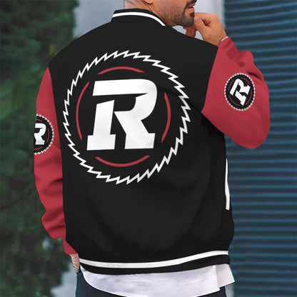 [FAN EXCLUSIVE] NEW CUSTOMIZED CFL02 OTT OTTAWA REDBLACKS BASEBALL JACKET & SATIN VARSITY JACKET