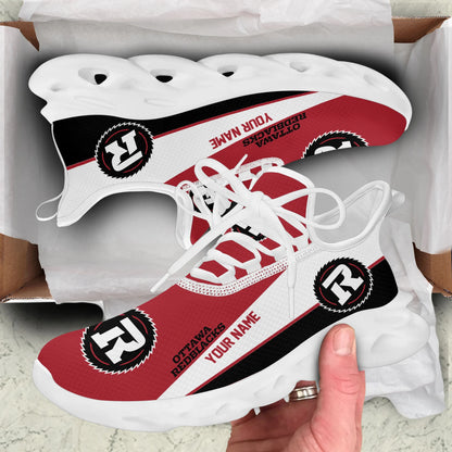 [FAN EXCLUSIVE] NEW CUSTOMIZED CFL02 OTT OTTAWA REDBLACKS MAX SOUL SHOES