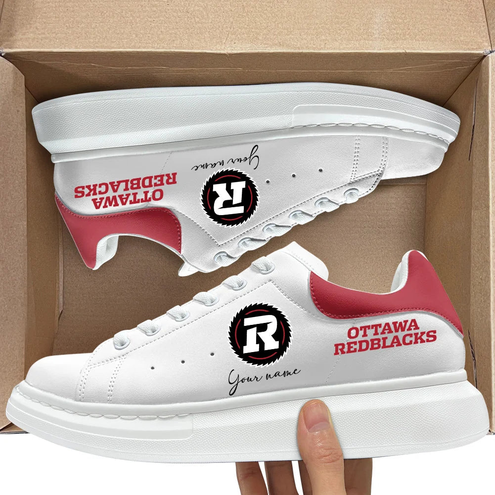 [FAN EXCLUSIVE] NEW CUSTOMIZED CFL02 OTT OTTAWA REDBLACKS MCQUEEN SHOES